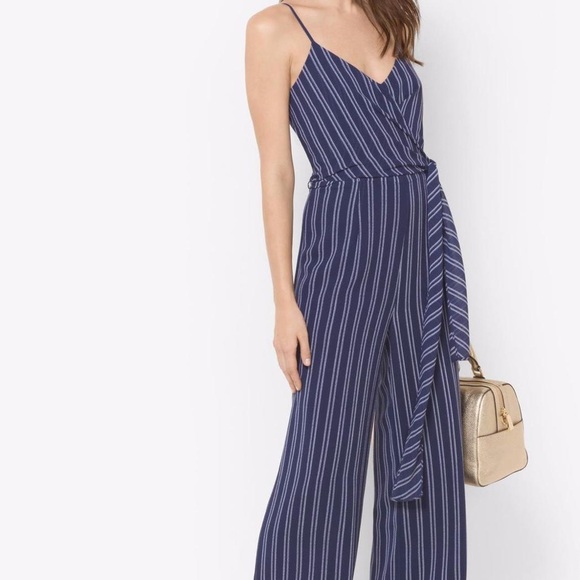 Michael Kors Blue Striped Jumpsuit - Picture 2 of 2